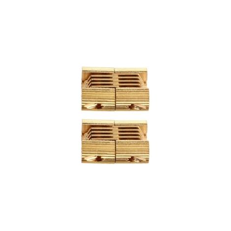 Lot de 2 charnières invisibles en cuivre – Type cylindrique – Ouverture 180° pour portes et meubles (1/5)