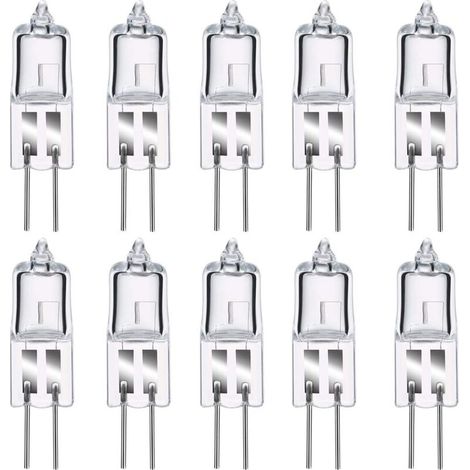 Ampoules Halogènes G4, Lampe de Base à Broche Halogène G4 12V 20W, 2800K Blanc Chaud Gradable G4 Lampe à Capsule Transparente Lot de 10 [Classe énergétique C] NPTERBL (1/5)