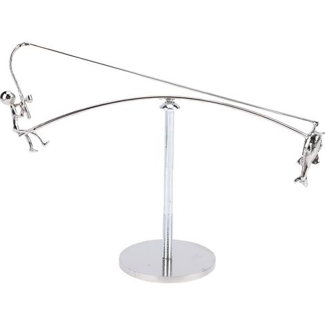 Sculpture de pêcheur en équilibre, statue cinétique moderne en métal représentant un pêcheur, pour la décoration de la maison ou du bureau. Ornement artistique. (1/5)
