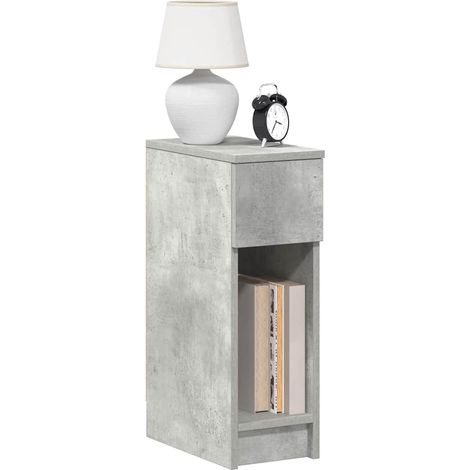 Nachttische mit Schublade 2 Stk. Betongrau 20x36x60 cm (1/5)