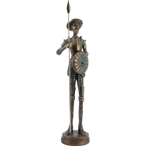 Signes Grimalt Don Quichotte Figurine Personne Gris Bronze 43x13x10cm