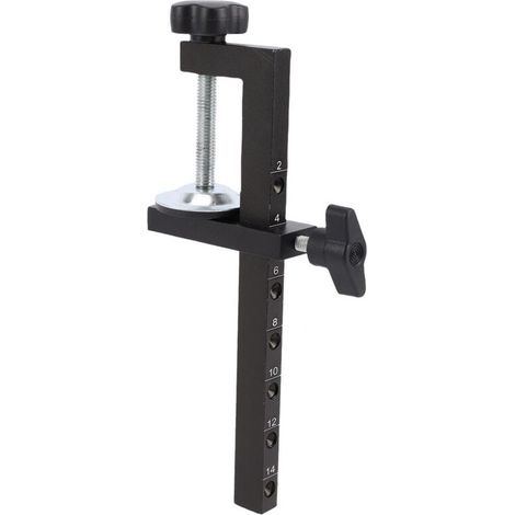 1 Serre-joint de bureau en C, plage de serrage extra large (0-143 mm), en acier inoxydable, avec vis de réglage fin, idéal pour le travail du bois, le bureau et les loisirs créatifs (1/5)