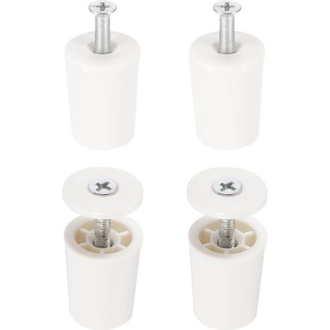 4 Pcs Butée Volet Roulant 28mm Butée de Volet Roulant Bouchon d'Arrêt en Plastique avec Rondelles et Vis pour Volets Roulants Lames de Volets Roulants, Blanc (1/5)