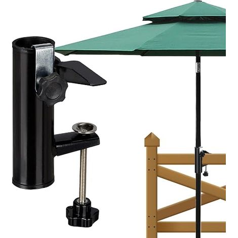 Supporto per ombrellone da balcone, supporto per ombrellone, morsetto per ombrellone da balcone, supporto da tavolo per ombrellone, accessori, fissaggio per balcone, terrazzo o tavolo - Ombrelloni da (1/4)