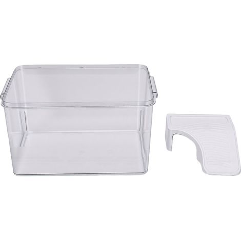 Aquarium pour tortue transparent grande capacité plateforme de bronzage stable (1/5)