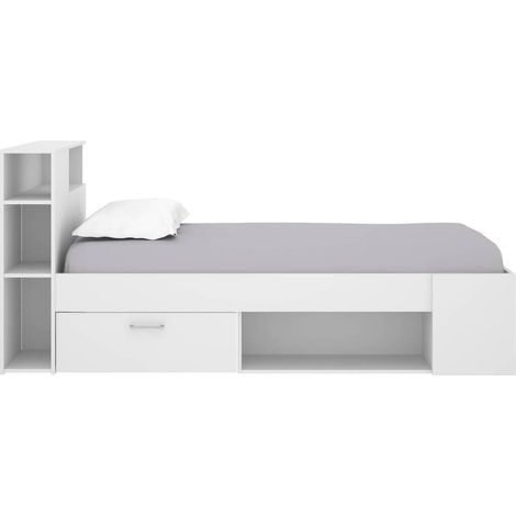 Cama Compacta 90x190 Blanco 96x218x99 cm - LANKA 90 (1/5)