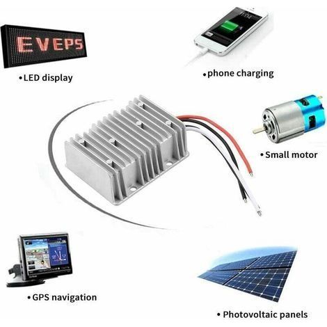12V/24V auf 6V 10A DC/DC-Spannungswandler – IP68 wasserdicht, Aluminium-Druckguss – 92% bis 97% Wirkungsgrad – Überstromschutz (1/3)