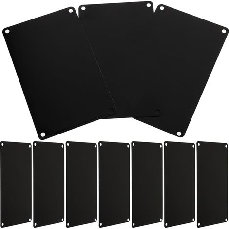 Plaques Vierges en Aluminium Noir 10 Pièces pour Bricolage et Bureau (1/5)