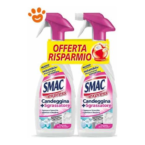 Smac Sgrassatore con Candeggina (650ml) - Confezione 2 Pezzi -