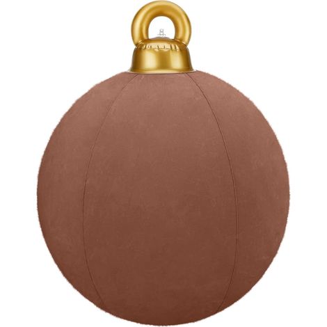 Boules De Noël Gonflables - 40 Cm - PVC Velours - Décoration Extérieure Jardin Porche Entrée - Lot De 1 (1/2)