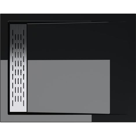 doporro Piatto Doccia 90x100x5cm Xetro04 in Acrilico, Forma: Rettangolare, Nero (1/5)