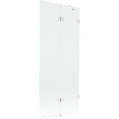 Mexen Lunar mampara de ducha de 2 hojas a la derecha 80 x 150 cm, transparente, blanco - 897-080-100-20-00-P (1/5)