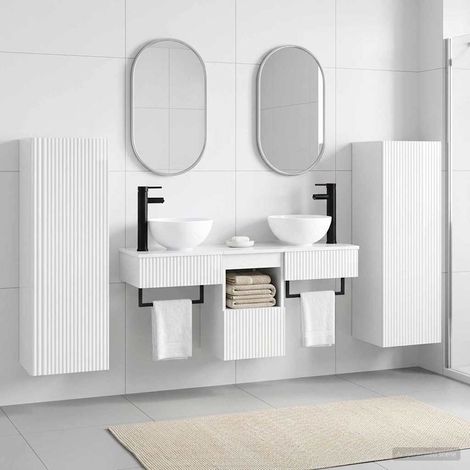 vidaXL Juego de muebles de baño 5 uds. Blanco Brillante (1/5)