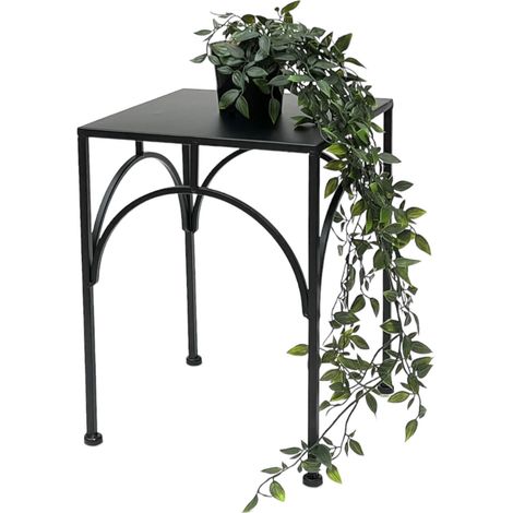 DanDiBo Tabouret pour fleurs Métal Noir Angulaire 38 cm Support pour fleurs Colonne pour fleurs 96449 L Tabouret pour plantes Moderne Support pour plantes (1/5)