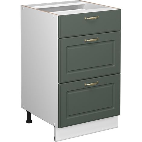 Cassettiera da bagno Fame-Line, Verde-oro rustico, 50 x 81.6 cm senza piano di lavoro, Vicco