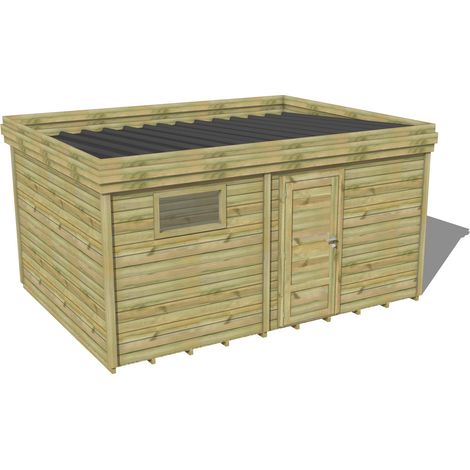 ABRI DE JARDIN bois traité 27mm, 4,7x3,4m, 16m2, Plancher (1/3)