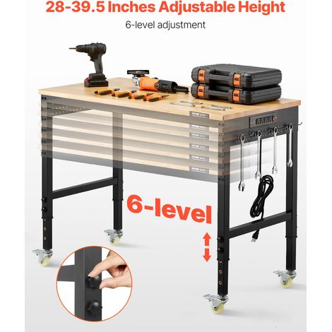 Établi Atelier Garage 1220 mm Table de Travail sur Roulettes à (1/5)
