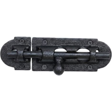 Loquet portail en fer forgé, verrou porte clôture, robuste, décoratif, créatif, antique, polyvalent, cadeau, noir, décoration intérieure, (1/5)