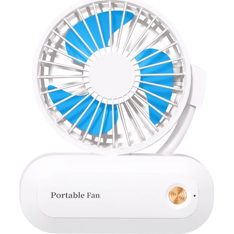 Ventilador de cuello multifuncional colgante, 3 velocidades ajustables, recargable (mini)