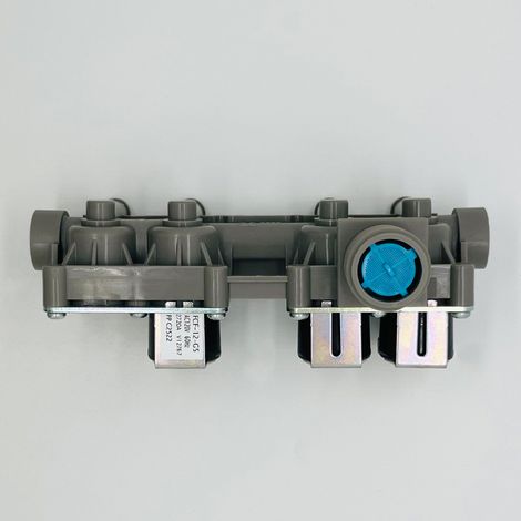 Électrovanne FCF-12-G5 pour lave-linge, avec un tube d'entrée et trois sorties. (1/4)
