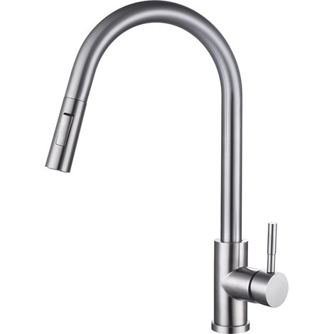 RAK Prague One Touch Pull-out Kitchen Sink Mixer Tap - RAKKIT017