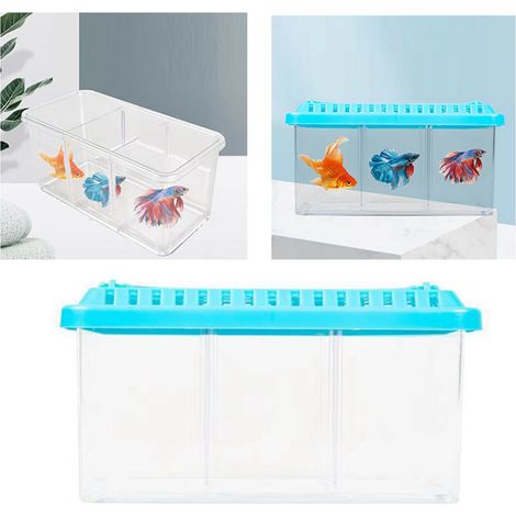 Aquarium en acrylique transparent, détachable, à 3 compartiments, idéal pour la maison ou le bureau. (1/5)
