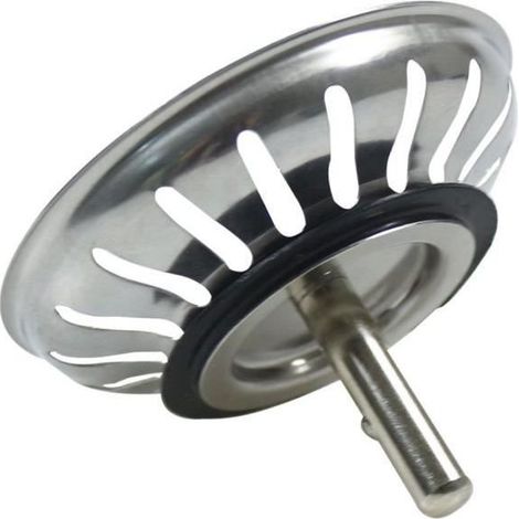 Panier Pour Bonde d'Évier de Cuisine 80 mm - Crépine Universelle Acier Inoxydable Bouchon Panier Pop-Up - Lavable Lave-vaisselle (1/4)