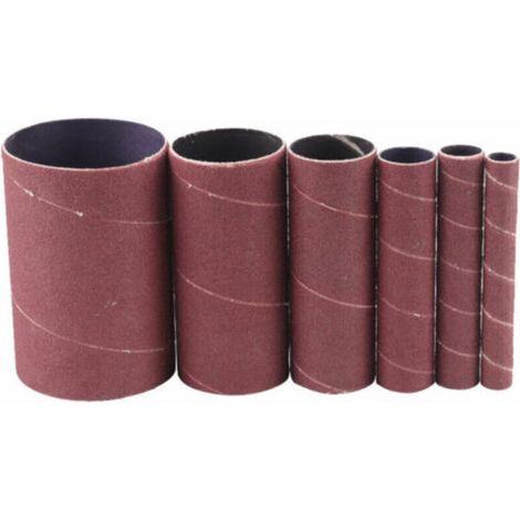 Lot de 6 manchons abrasifs 115 mm, grain 120 (12/20/25/38/55/80 mm) (1/4)