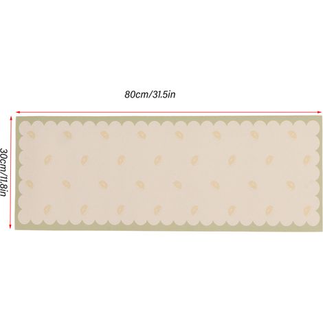 Ortviai Tapis de Cuisine et Micro-ondes en Cuir PU Imperméable et Anti-dérapant – 30 x 80 cm (1/4)