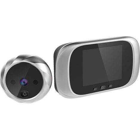 Sonnette numérique avec judas — écran LCD 2,8 pouces, vision nocturne, surveillance numérique — caméra de sécurité pour porte d'entrée