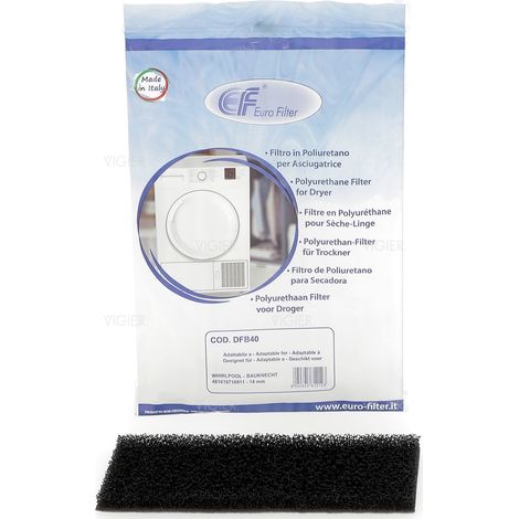 Filtre mousse sèche linge condensation Whirlpool DFB40 B07KB5531Z Whirlpool (1/2)