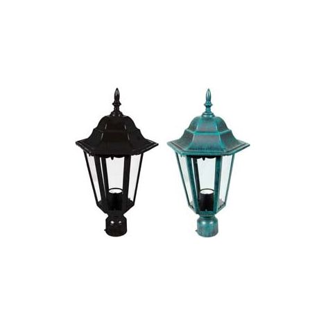 Lanterna Per Palo Mm.60 Modello Berlino - 100w IP44 mm.230x230x341h. nero
