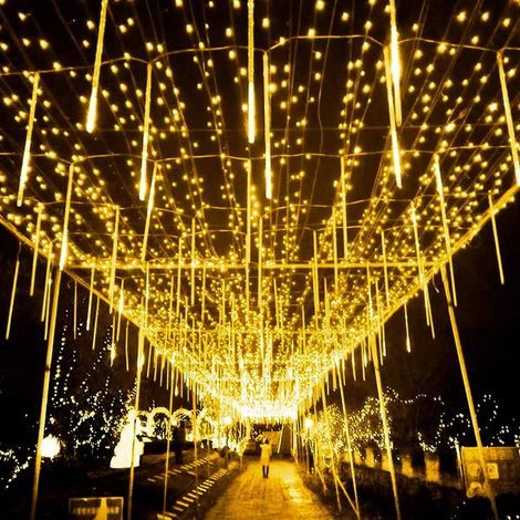 Guirlande Lumineuse Météore - 8 Tubes 50 cm - Étanche IP65 - 256 LED - Pour Décoration Extérieure Noël Mariage Fête - 2 Pièces (1/5)