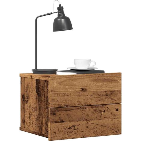 Wand-Nachttisch Altholz-Optik 40x32x30 cm