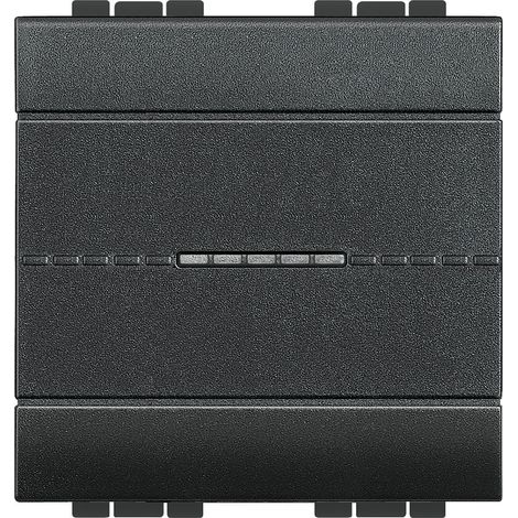 Permutateur Livinglight 16 AX 250 V Connexion à vis Anthracite 2 modules BTICINO L4054M2 (1/2)