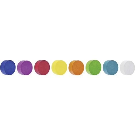 magnetoplan Magnet Circle (Ø) 30 mm  Blau, Pink, Rot, Orange, Gelb, Grün, Blau-Grün, Weiß 8 St. 1665