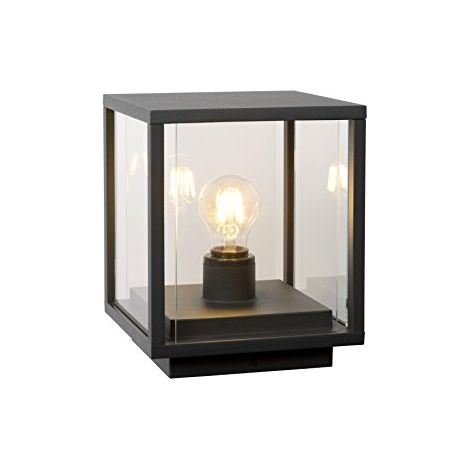 Lucide ClaireÂ âÂ Lampada da parete esternaÂ âÂ IP54Â âÂ Nero, Vetro, nero, E27 15 wattsW 230 voltsV (1/4)
