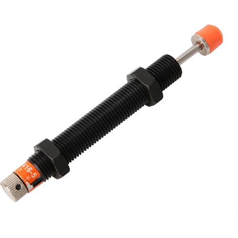Vérin pneumatique amortisseur d'huile réglable course 10mm AD1416-5, absorbeur de choc pour cylindre à air comprimé, compatible tige filetée, usage industriel. (1/5)
