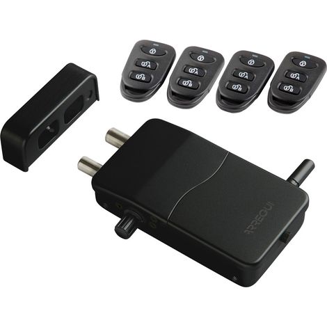 ARREGUI CI10-AL Verrou électronique, serrure invisible avec alarme sonore, 4 télécommandes, Noir (1/5)