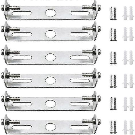 Supports de fixation pour plafonnier (90 mm) - Lot de 6 - Plaques de fixation pour plafonnier (95 mm) avec vis - Accessoires d'éclairage pour plafond (1/5)