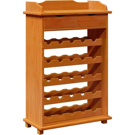 Maison Exclusive - Weinregal Braun 58 x 28 x 90 cm Massives Kiefe