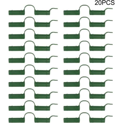 20 clips de fixation pour serre, clips pour tuyaux de serre, outil robuste, clips pour bâche de jardin et abri solaire 1,1 cm (1/5)