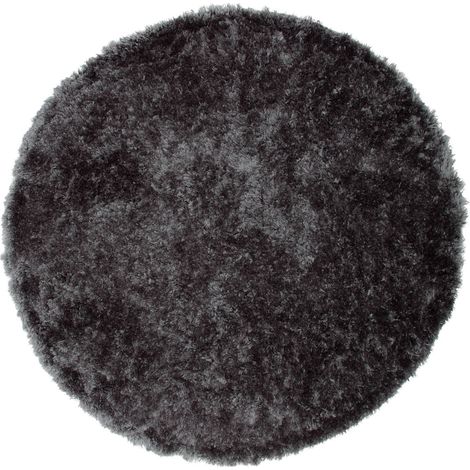 Natta tapis Ø200 cm polyester gris foncé.