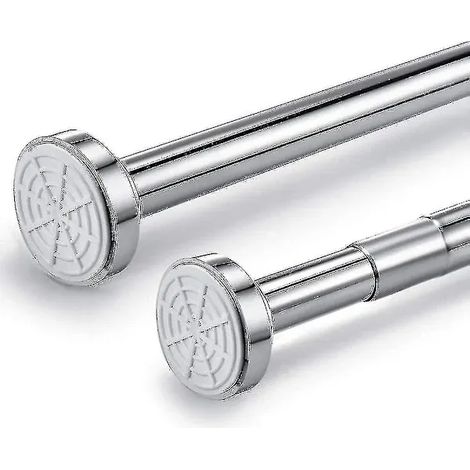 Filiyano-Barre télescopique en acier inoxydable extensible de 150 cm à 260 cm, tringle à rideau de douche sans perçage, fixation par serrage réglable (1/5)