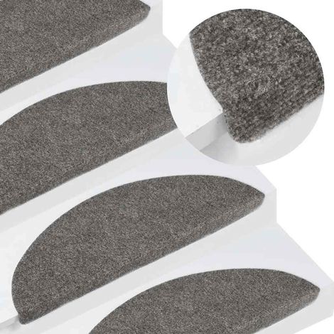 Stufenmatten Selbstklebend 10 Stk. Grau 56x17x3 cm