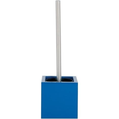 Brosse Wc avec support MDF & Inox Bleu Marine MSV (1/2)