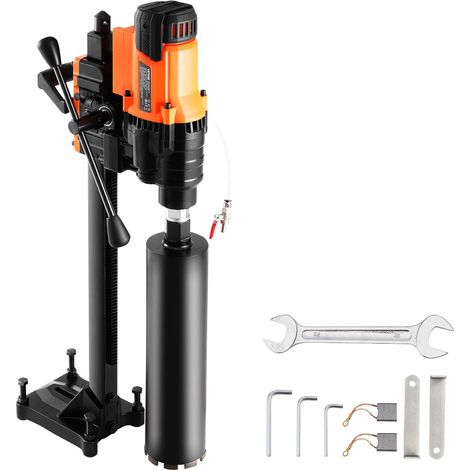 Carotteuse à Diamant Diamètre de Perçage 20-250 mm, Perceuse au Diamant avec Support 3200 W, Appareil de Forage Diamant Perçage Humide et Sèche, pour Béton, Brique, Marbre, Construction (1/5)