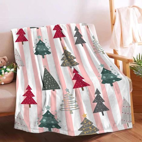 Esta manta navideña es suave, cómoda, ligera y cálida. Ideal para sofás, camas, bancos y para todas las estaciones. - 60 x 50 pulgadas, tamaño individual, perfecta para adolescentes.