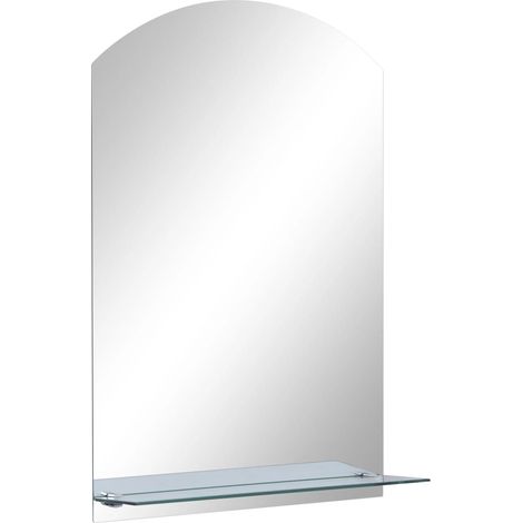 Miroir mural avec étagère 40x60 cm Verre trempé