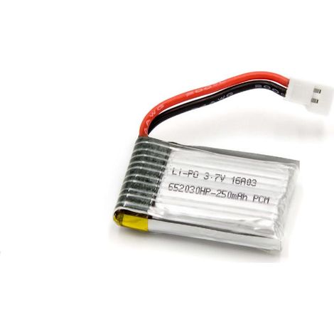 vhbw 1x Akku kompatibel mit Revell 23963, Quad Copter Space Motion Drohne Multicopter Quadrocopter (250 mAh, 3,7 V, Li-Polymer) - Ersatz für 44163